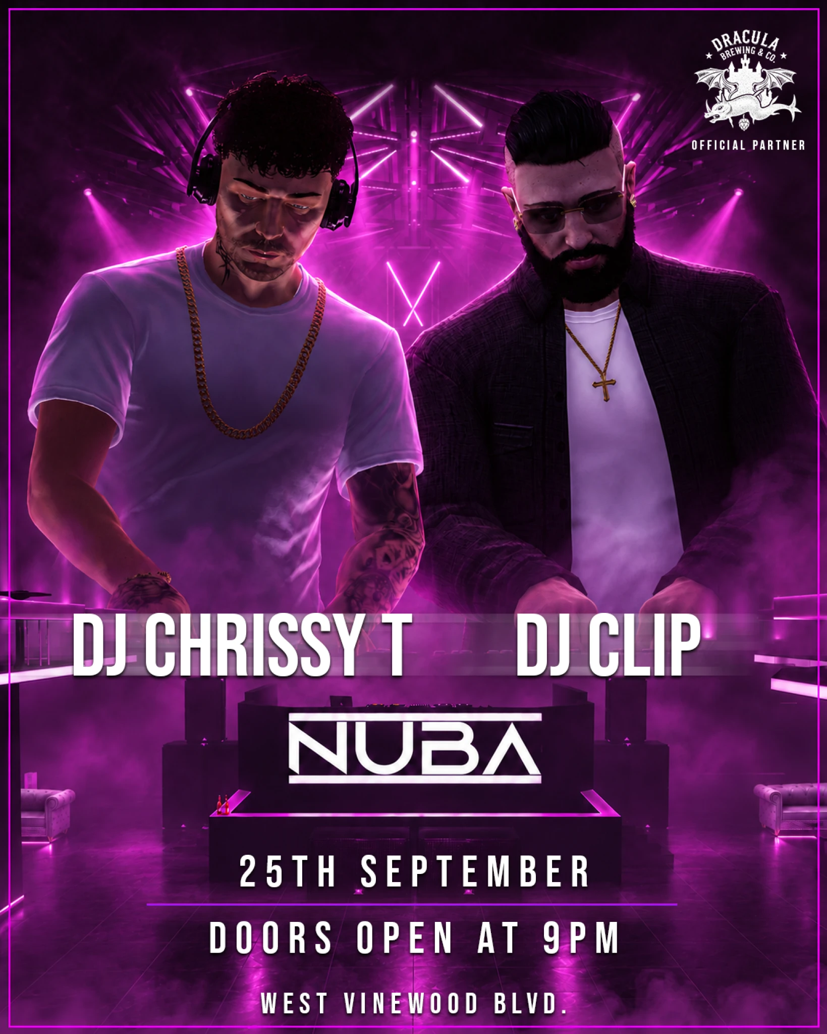 NUBA - DJ Chrissy T and DJ Clip, 25 September 2026